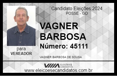 Candidato VAGNER BARBOSA 2024 - POSSE - Eleições