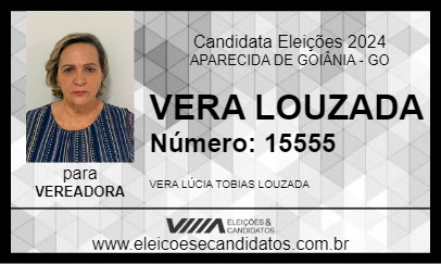 Candidato VERA LOUZADA 2024 - APARECIDA DE GOIÂNIA - Eleições