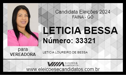 Candidato LETICIA BESSA 2024 - FAINA - Eleições