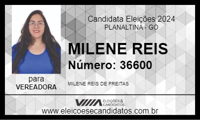 Candidato MILENE REIS  2024 - PLANALTINA - Eleições