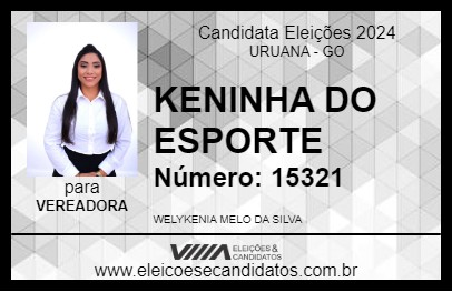 Candidato KENINHA DO ESPORTE 2024 - URUANA - Eleições