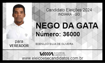 Candidato NEGO DA GATA 2024 - INDIARA - Eleições