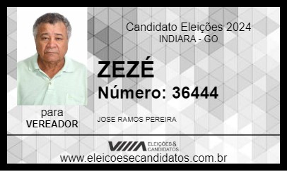 Candidato ZEZÉ 2024 - INDIARA - Eleições