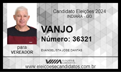 Candidato VANJO 2024 - INDIARA - Eleições