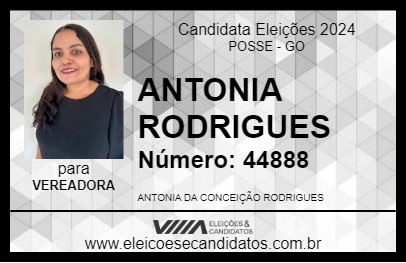 Candidato ANTONIA RODRIGUES 2024 - POSSE - Eleições