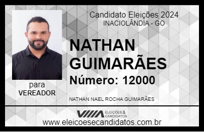 Candidato NATHAN GUIMARÃES 2024 - INACIOLÂNDIA - Eleições