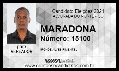 Candidato MARADONA 2024 - ALVORADA DO NORTE - Eleições