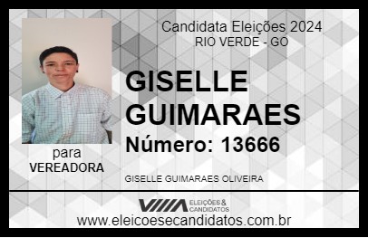 Candidato GISELLE GUIMARAES 2024 - RIO VERDE - Eleições