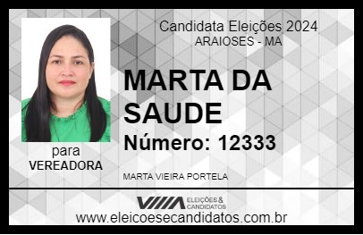 Candidato MARTA DA SAUDE 2024 - ARAIOSES - Eleições