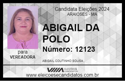 Candidato ABIGAIL DA POLO 2024 - ARAIOSES - Eleições