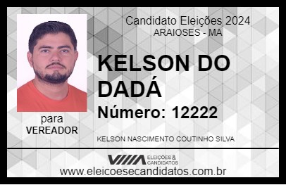 Candidato KELSON DO DADÁ 2024 - ARAIOSES - Eleições