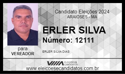 Candidato ERLER SILVA 2024 - ARAIOSES - Eleições