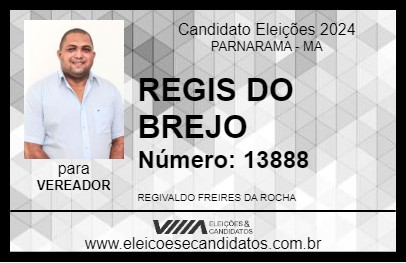 Candidato REGIS DO BREJO 2024 - PARNARAMA - Eleições