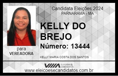 Candidato KELLY DO BREJO 2024 - PARNARAMA - Eleições