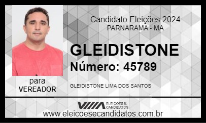 Candidato GLEIDISTONE 2024 - PARNARAMA - Eleições