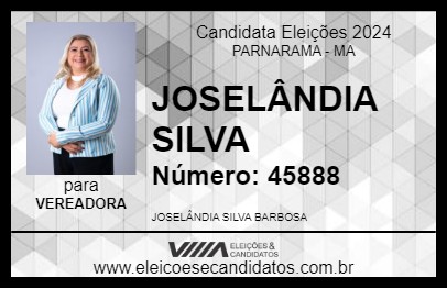 Candidato JOSELÂNDIA SILVA 2024 - PARNARAMA - Eleições