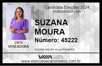 Candidato SUZANA MOURA 2024 - PARNARAMA - Eleições