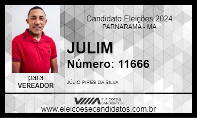 Candidato JULIM 2024 - PARNARAMA - Eleições