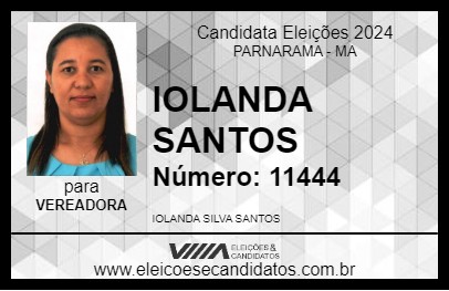 Candidato IOLANDA SANTOS 2024 - PARNARAMA - Eleições