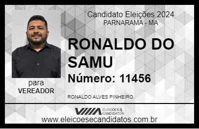 Candidato RONALDO DO SAMU 2024 - PARNARAMA - Eleições