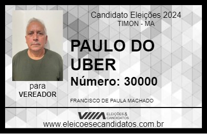 Candidato PAULO DO UBER 2024 - TIMON - Eleições