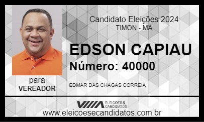 Candidato EDSON CAPIAU 2024 - TIMON - Eleições