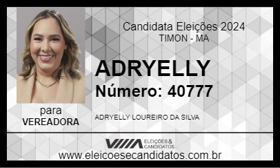 Candidato ADRYELLY 2024 - TIMON - Eleições