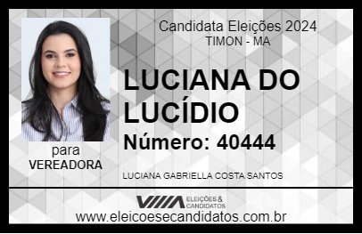 Candidato LUCIANA DO LUCÍDIO 2024 - TIMON - Eleições