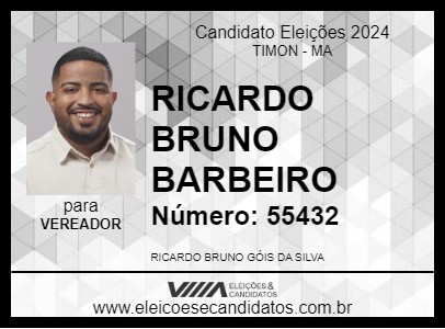 Candidato RICARDO BRUNO BARBEIRO 2024 - TIMON - Eleições