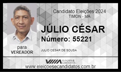 Candidato JÚLIO CÉSAR 2024 - TIMON - Eleições