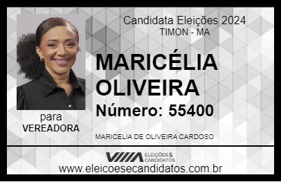 Candidato MARICÉLIA OLIVEIRA 2024 - TIMON - Eleições