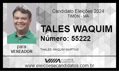 Candidato TALES WAQUIM 2024 - TIMON - Eleições