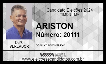 Candidato ARISTON 2024 - TIMON - Eleições