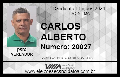 Candidato CARLOS ALBERTO 2024 - TIMON - Eleições