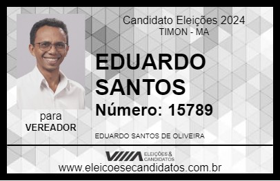 Candidato EDUARDO SANTOS 2024 - TIMON - Eleições