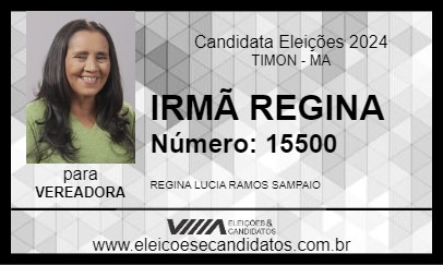 Candidato IRMÃ REGINA 2024 - TIMON - Eleições