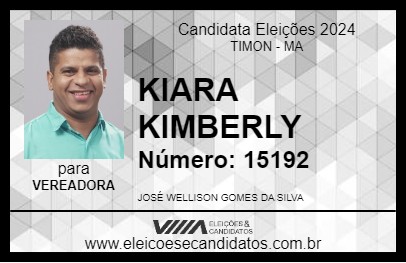 Candidato KIARA KIMBERLY 2024 - TIMON - Eleições