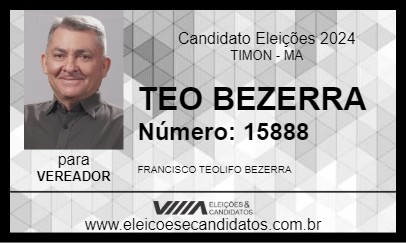 Candidato TEO BEZERRA 2024 - TIMON - Eleições