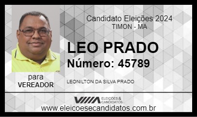 Candidato LEO PRADO 2024 - TIMON - Eleições