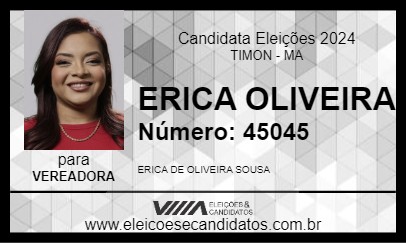 Candidato ERICA OLIVEIRA 2024 - TIMON - Eleições