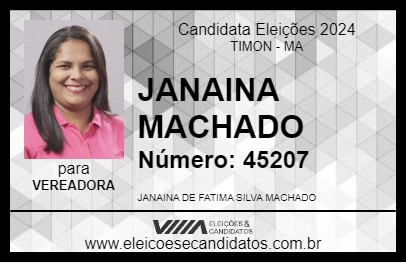 Candidato JANAINA MACHADO 2024 - TIMON - Eleições