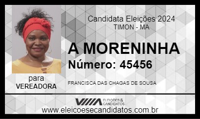 Candidato A MORENINHA 2024 - TIMON - Eleições