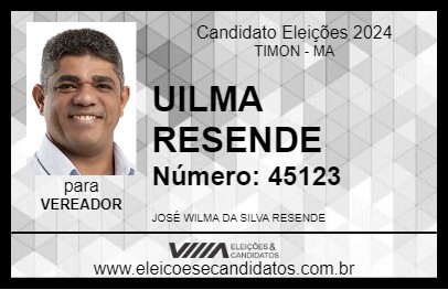 Candidato UILMA RESENDE 2024 - TIMON - Eleições