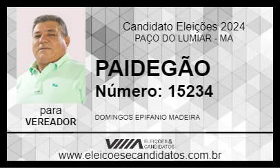 Candidato PAIDEGÃO 2024 - PAÇO DO LUMIAR - Eleições