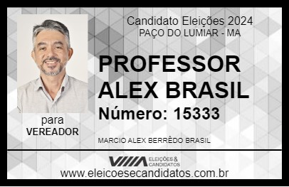 Candidato PROFESSOR ALEX BRASIL 2024 - PAÇO DO LUMIAR - Eleições