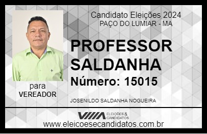 Candidato PROFESSOR SALDANHA 2024 - PAÇO DO LUMIAR - Eleições