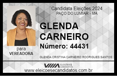 Candidato GLENDA CARNEIRO 2024 - PAÇO DO LUMIAR - Eleições