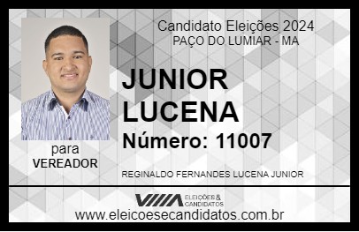 Candidato JUNIOR LUCENA 2024 - PAÇO DO LUMIAR - Eleições