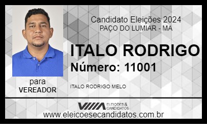 Candidato ITALO RODRIGO 2024 - PAÇO DO LUMIAR - Eleições