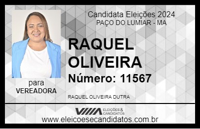 Candidato RAQUEL OLIVEIRA 2024 - PAÇO DO LUMIAR - Eleições